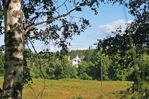 Спасо-Преображенский собор Ново-Валаамского монастыря. Вид с подножия горы Фавор
