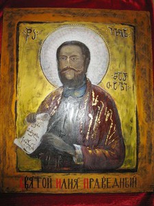 Икона святого Илии Праведного.  Автор Г.Кухалашвили